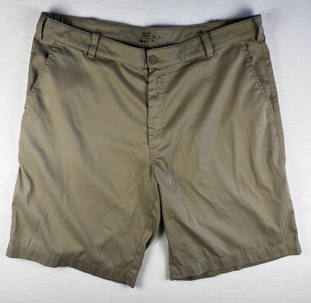Nike Golf Men’s Chino Shorts Khaki Size 40 – Classic Performance Flat Front